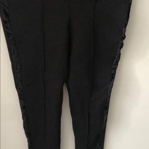 Francesca’s black pants with velvet stripe